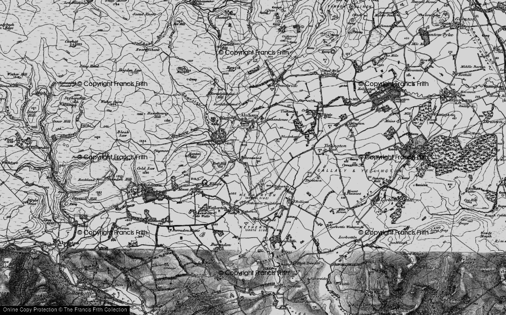 Old Map of Scrainwood, 1897 in 1897
