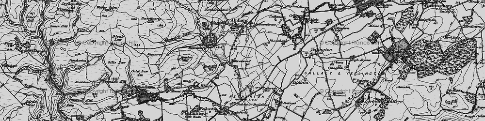 Old map of Scrainwood in 1897