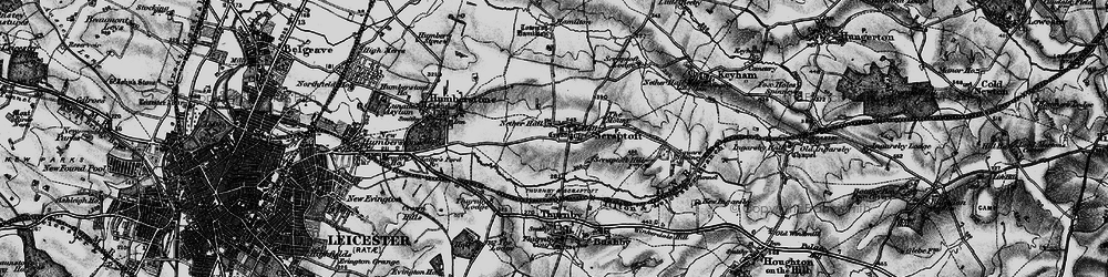 Old map of Scraptoft in 1899