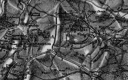 Old map of Scrapton in 1898