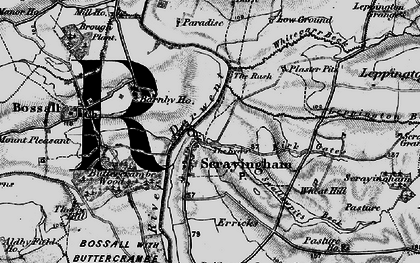 Old map of Scrayingham in 1898