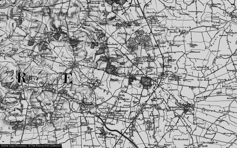 Old Map of Scremby, 1899 in 1899