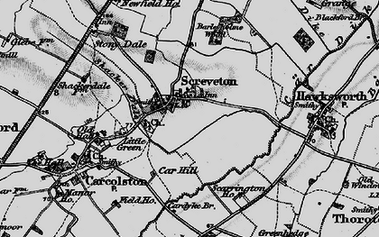 Old map of Screveton in 1899