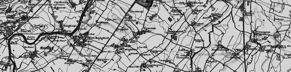 Old map of Screveton in 1899