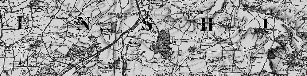 Old map of Scrivelsby in 1899