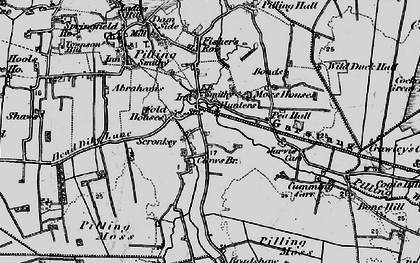 Old map of Scronkey in 1896