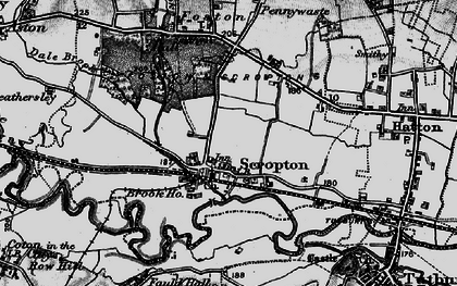 Old map of Scropton in 1897