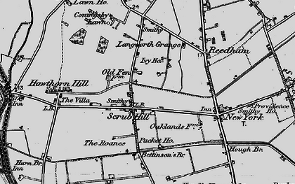 Old map of Scrub Hill in 1899