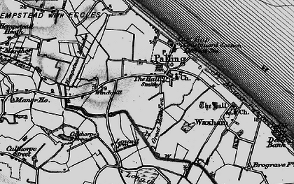 Old map of Sea Palling in 1898