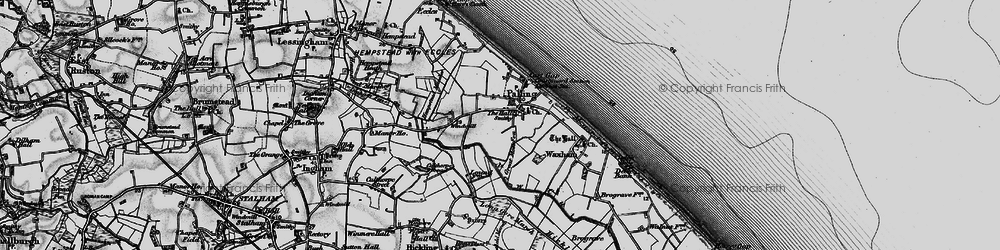 Old map of Sea Palling in 1898