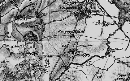 Old map of Seagry Heath in 1898