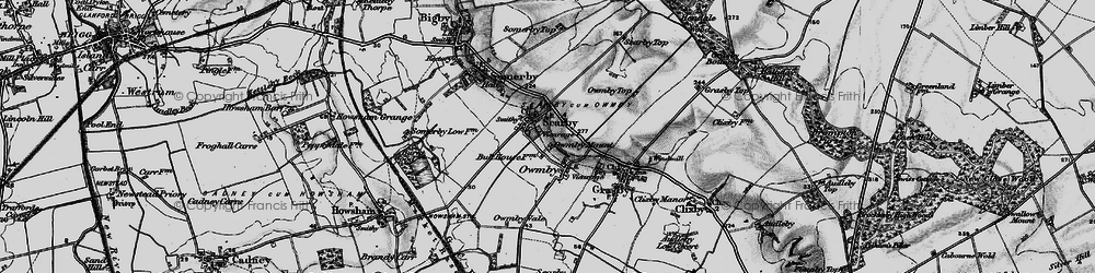 Old map of Searby in 1898