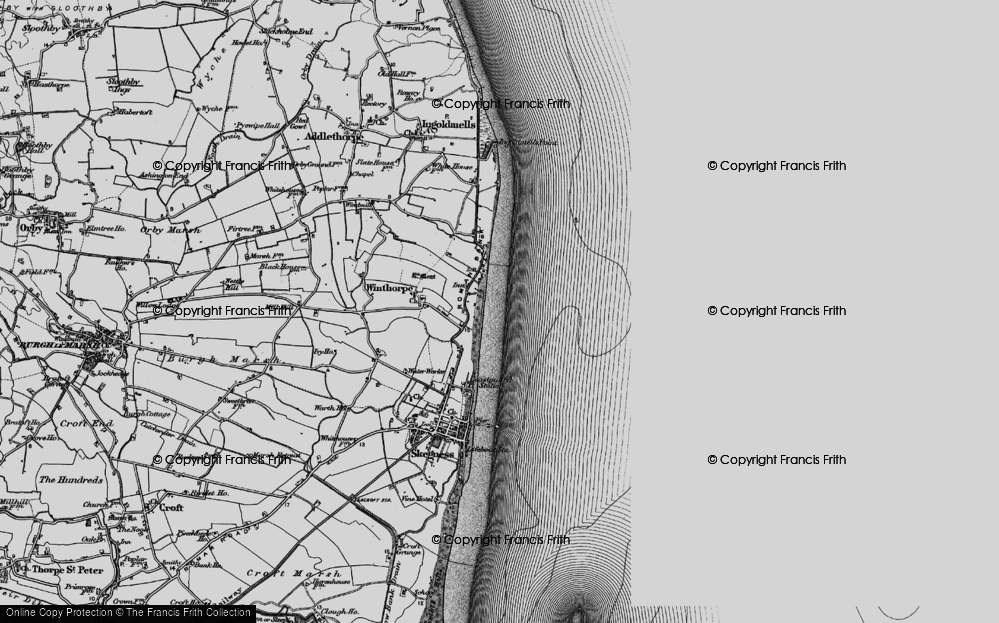 Old Map of Seathorne, 1898 in 1898