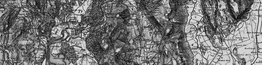 Old map of Cark Hall Allotment in 1898