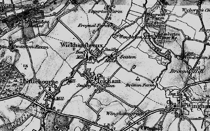 Old map of Seaton in 1895
