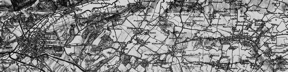 Old map of Seaton in 1895