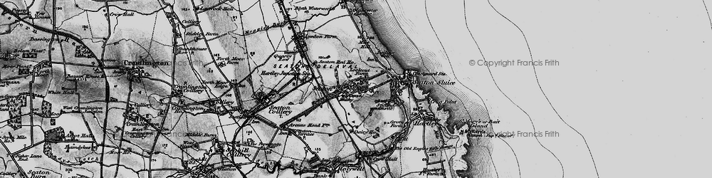 Old map of Seaton in 1897