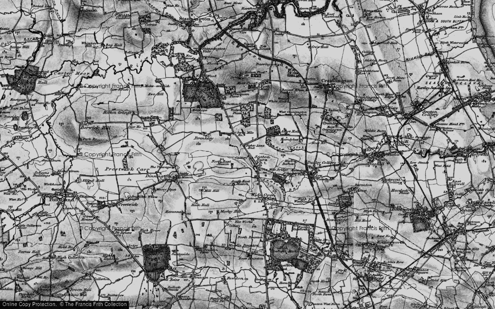 Old Map of Seaton Burn, 1897 in 1897