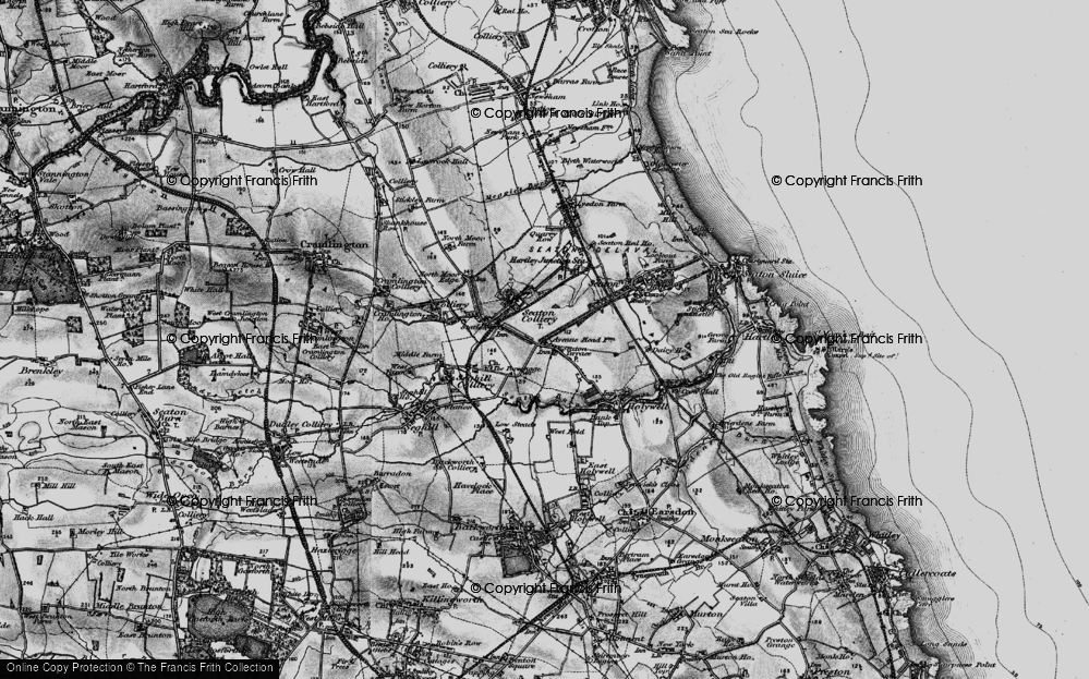 Old Map of Seaton Delaval, 1897 in 1897