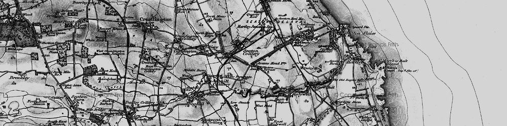 Old map of Seaton Delaval in 1897