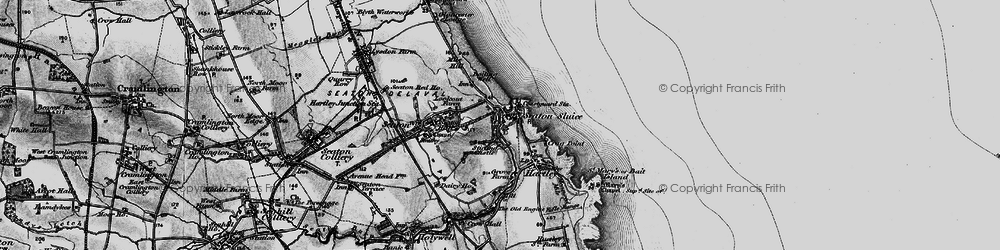 Old map of Seaton Sluice in 1897
