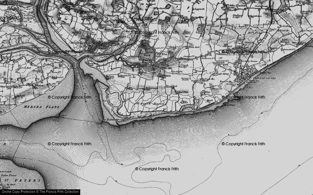 Old Map of Seawick, 1895 in 1895