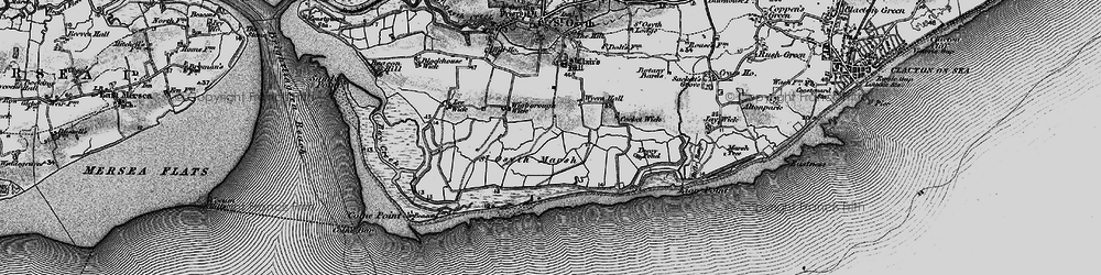 Old map of Seawick in 1895