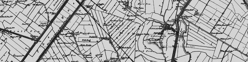 Old map of Westmoor Fen in 1898