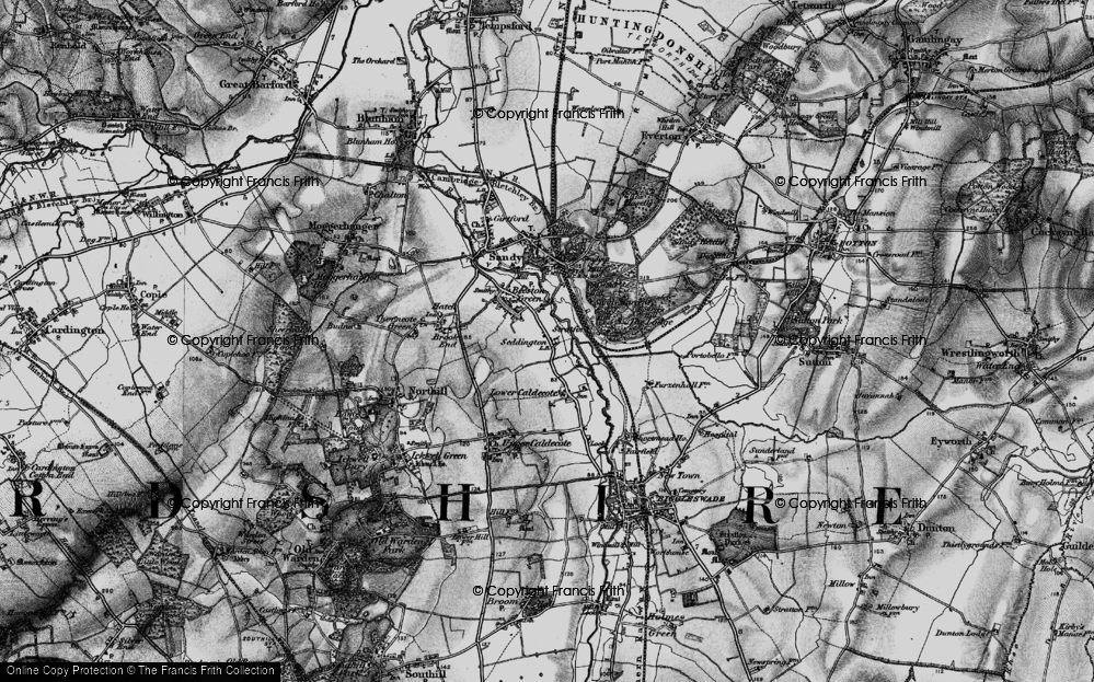 Old Map of Seddington, 1896 in 1896