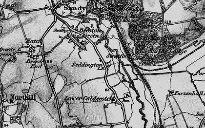 Old map of Seddington in 1896