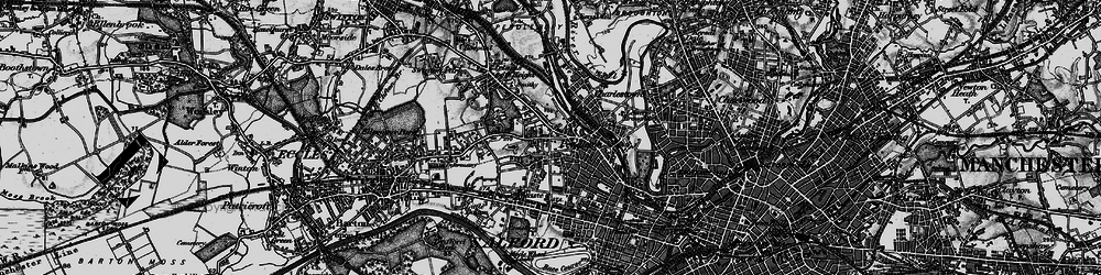 Old map of Seedley in 1896