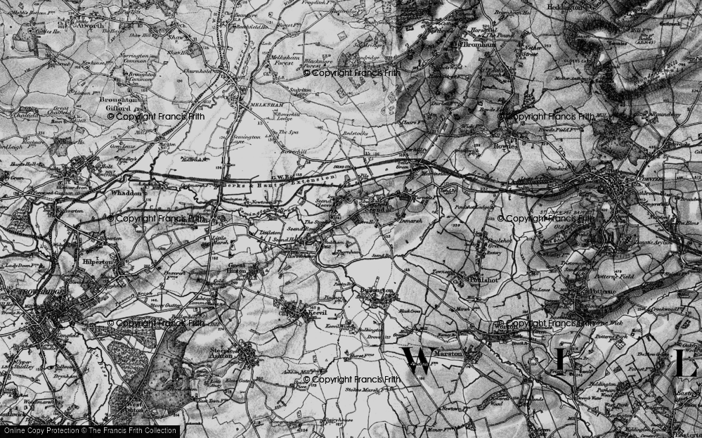 Old Map of Seend Cleeve, 1898 in 1898