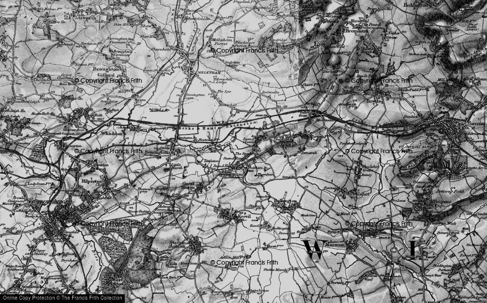 Old Map of Seend Head, 1898 in 1898