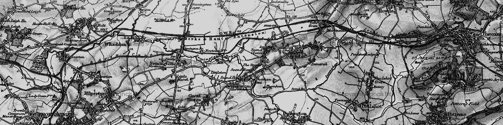 Old map of Seend Head in 1898