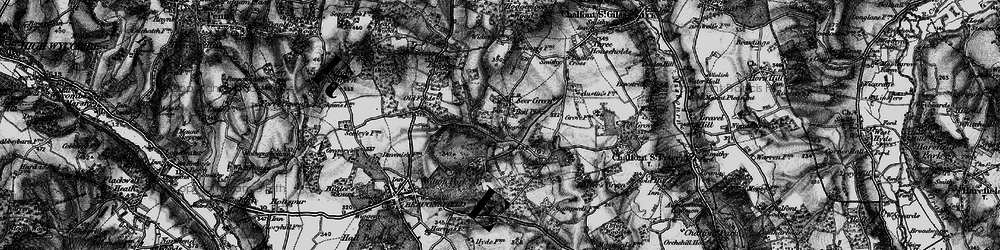 Old map of Birchen Spring in 1896