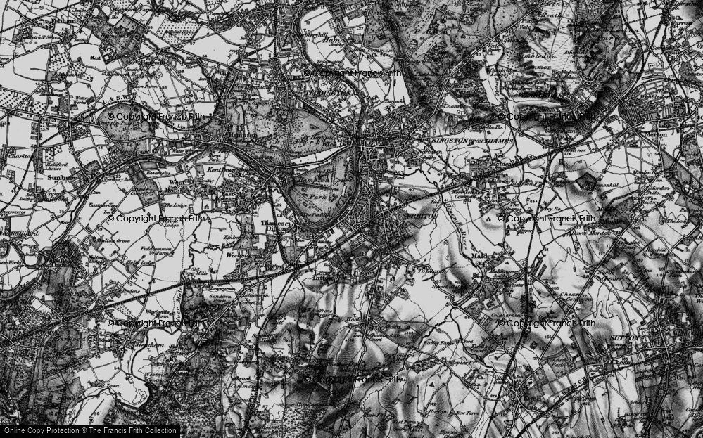 Old Map of Seething Wells, 1896 in 1896