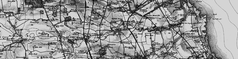Old map of Seghill in 1897