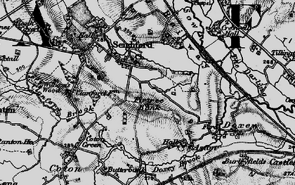 Old map of Seighford in 1897