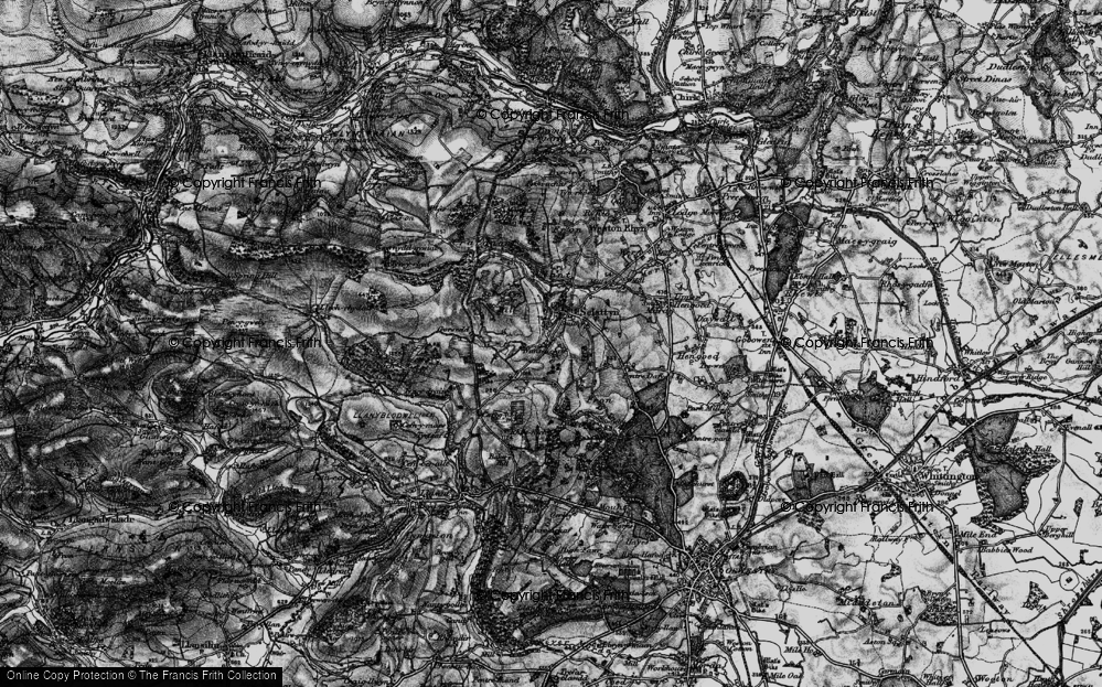 Old Map of Selattyn, 1897 in 1897