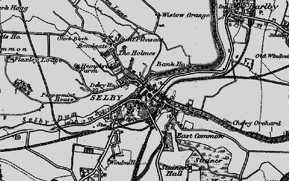 Old map of Selby in 1895
