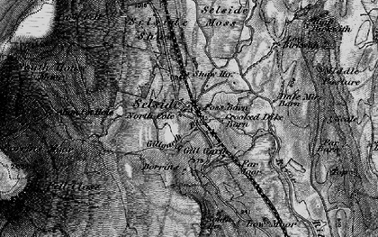 Old map of Borrins Moor in 1898