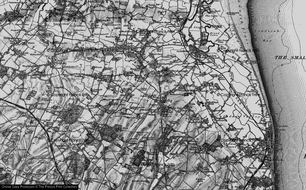 Old Map of Selson, 1895 in 1895