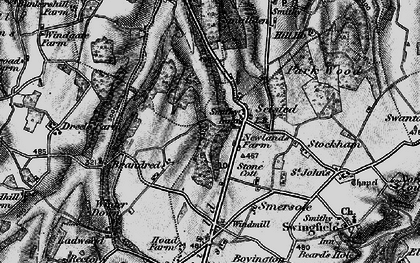 Old map of Selsted in 1895