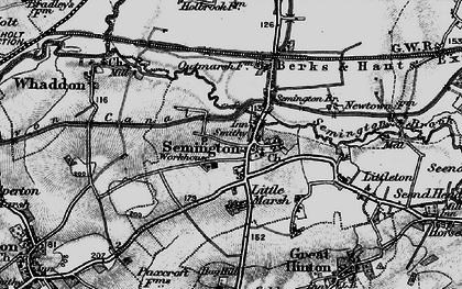 Old map of Semington in 1898