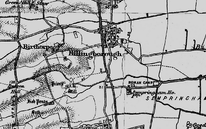Old map of Sempringham in 1898