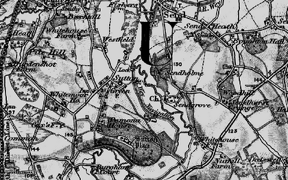 Old map of Send Grove in 1896