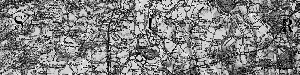 Old map of Send Grove in 1896