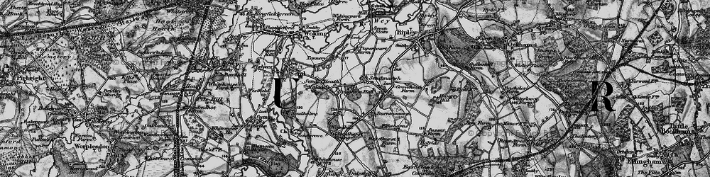 Old map of Send Marsh in 1896