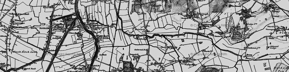 Old map of Setchey in 1893