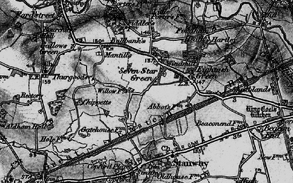 Old map of Seven Star Green in 1896